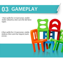 Last inn bildet i Galleri-visningsprogrammet, Stoler som stabler tårnbalanseringsspill