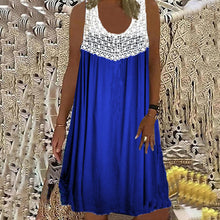 Last inn bildet i Galleri-visningsprogrammet, Plissert kjole med rund hals