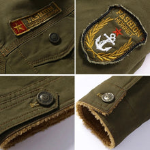Last inn bildet i Galleri-visningsprogrammet, Overdimensjonert pluss fleece militærjakke