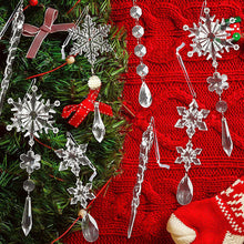 Last inn bildet i Galleri-visningsprogrammet, Krystall Christmas Snowflake Ornamenter