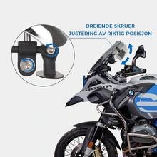 Last inn bildet i Galleri-visningsprogrammet, 180° sikkerhetsspeil for motorsykkel