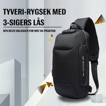 Last inn bildet i Galleri-visningsprogrammet, Men anti-tyveri lås vanntett skulderveske