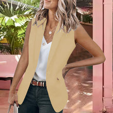 Last inn bildet i Galleri-visningsprogrammet, Ensfarget ermeløs blazer