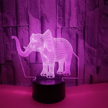 Last inn bildet i Galleri-visningsprogrammet, Elefant 3D Illusjonslampe