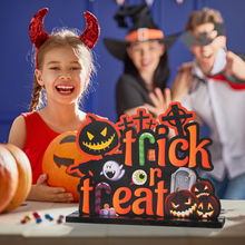 Last inn bildet i Galleri-visningsprogrammet, Halloween-tema Bordpynt i tre