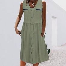 Last inn bildet i Galleri-visningsprogrammet, Grønn tank-kjole med knapper