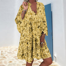 Last inn bildet i Galleri-visningsprogrammet, Trendy v-hals volang løs kjole