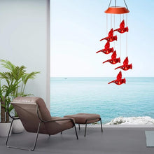 Last inn bildet i Galleri-visningsprogrammet, Red Bird Wind Chime Light
