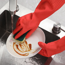 Last inn bildet i Galleri-visningsprogrammet, Thickened and Lengthened Latex Dishwashing Gloves