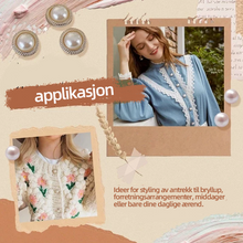 Last inn bildet i Galleri-visningsprogrammet, Perle deksel,  Brosje knapper sett (10 stk)