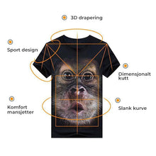 Last inn bildet i Galleri-visningsprogrammet, Morsom Gorilla 3D T-skjorte