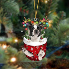 Last inn bildet i Galleri-visningsprogrammet, Christmas stocking pendant with dog