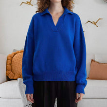 Last inn bildet i Galleri-visningsprogrammet, Strikket genser med krage