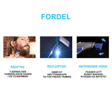 Last inn bildet i Galleri-visningsprogrammet, Elektrisk enbladet ansikts- og kroppsbarberhøvel