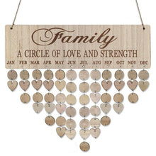 Last inn bildet i Galleri-visningsprogrammet, Wooden Anniversary Birthday Calendar Board