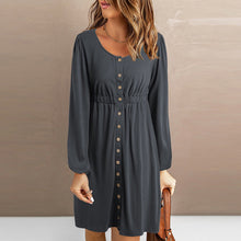 Last inn bildet i Galleri-visningsprogrammet, Ensfarget kjole med lange ermer