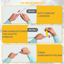 Last inn bildet i Galleri-visningsprogrammet, Justerbar lednings- og kabel-kniv