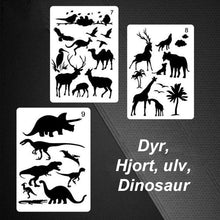 Last inn bildet i Galleri-visningsprogrammet, Raske tegnemalerier for sjablongkunst (12 ark / sett)