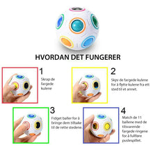 Last inn bildet i Galleri-visningsprogrammet, Magisk regnbue ball rubiks kube