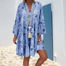 Last inn bildet i Galleri-visningsprogrammet, Trendy v-hals volang løs kjole