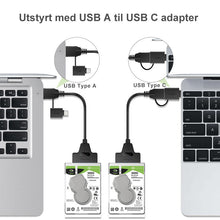 Last inn bildet i Galleri-visningsprogrammet, USB3.0 -Type C til Sata 2,5 tommers harddiskadapter