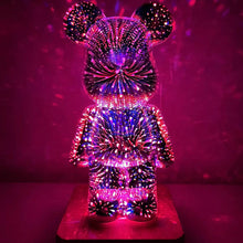 Last inn bildet i Galleri-visningsprogrammet, 3D Fireworks Bear Lights