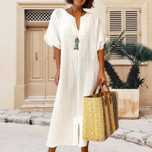 Last inn bildet i Galleri-visningsprogrammet, Ensfarget uformelt kjole med løs passform