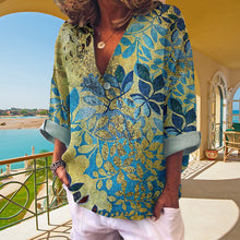Last inn bildet i Galleri-visningsprogrammet, Leaf Foil Print Long Sleeve Shirt