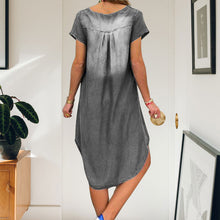 Last inn bildet i Galleri-visningsprogrammet, V-hals kortermet denimkjole