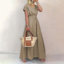 Last inn bildet i Galleri-visningsprogrammet, Ensfarget kjole med rund hals