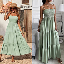 Last inn bildet i Galleri-visningsprogrammet, Sleeveless Strap Tube Top Swing Dress