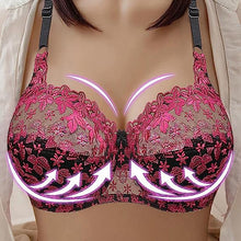 Last inn bildet i Galleri-visningsprogrammet, Brodert blomsterbh i plussstørrelse