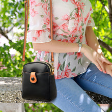 Last inn bildet i Galleri-visningsprogrammet, Liten firkantet veske med enkelt skulderstropp og kontrastfarger