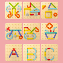 Last inn bildet i Galleri-visningsprogrammet, Montessori Pegboard Puslespill