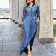 Last inn bildet i Galleri-visningsprogrammet, Denim kjole med knapper