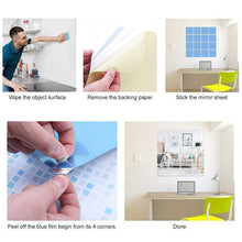 Last inn bildet i Galleri-visningsprogrammet, Modern 3D Self Adhesive Mirror Tile Square Wall Stickers