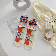 Last inn bildet i Galleri-visningsprogrammet, Gjennomsiktige Mønstrete Sokker for Kvinner