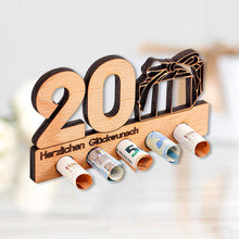 Last inn bildet i Galleri-visningsprogrammet, Bursdagsgave pengeklemme i tre