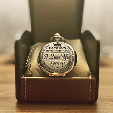 Last inn bildet i Galleri-visningsprogrammet, Til min sønn Kvarts lommekjedeklokke