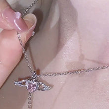 Last inn bildet i Galleri-visningsprogrammet, Rosa Angel Wings Halskjede