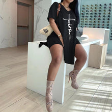 Last inn bildet i Galleri-visningsprogrammet, Trykt todelt t-skjorte og shorts sett