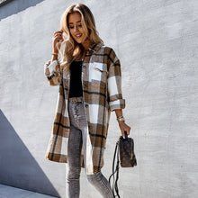 Last inn bildet i Galleri-visningsprogrammet, Moteriktig rutete skjortejakke