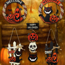 Last inn bildet i Galleri-visningsprogrammet, Halloween Wooden Welcome Hanging Sign