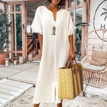 Last inn bildet i Galleri-visningsprogrammet, Ensfarget uformelt kjole med løs passform