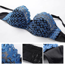 Last inn bildet i Galleri-visningsprogrammet, Brodert blomsterbh i plussstørrelse