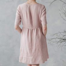 Last inn bildet i Galleri-visningsprogrammet, Ensfarget kjole med lommer