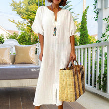 Last inn bildet i Galleri-visningsprogrammet, Ensfarget uformelt kjole med løs passform