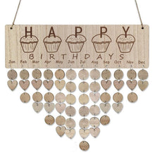 Last inn bildet i Galleri-visningsprogrammet, Wooden Anniversary Birthday Calendar Board
