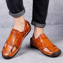 Last inn bildet i Galleri-visningsprogrammet, Nye klassiske romerske sandaler i lær