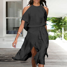 Last inn bildet i Galleri-visningsprogrammet, Ensfarget midikjole